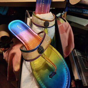 Kurt Geiger Rainbow Kensington Strappy Sandals NIB - Size 9 rare WORN ONCE PRIDE